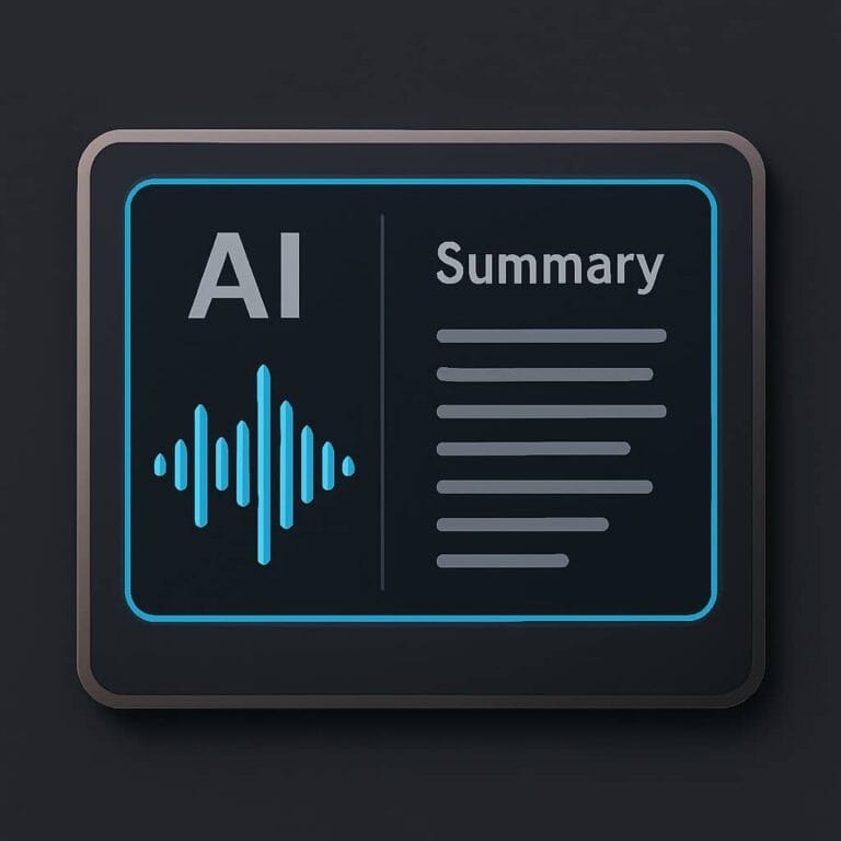wave of audio illustrating an ai audio summarizer tool