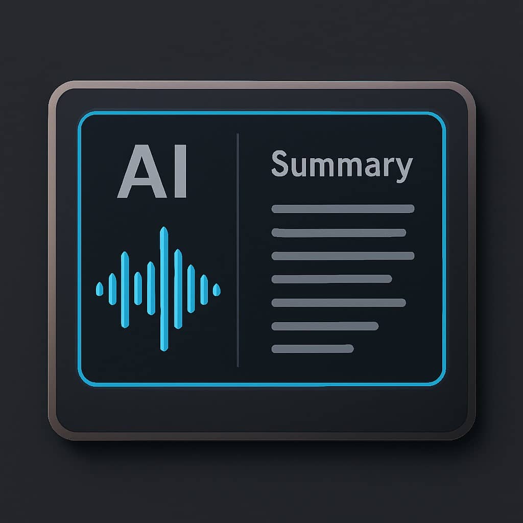 wave of audio illustrating an ai audio summarizer tool